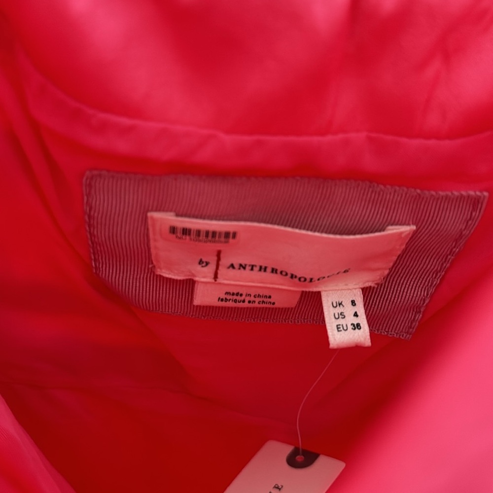 NWT Anthropologie Raspberry Ruched Slip Dress - Picture 4 of 6